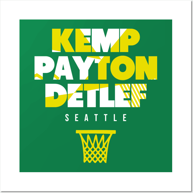 Seattle Throwback Basketball Wall Art by funandgames